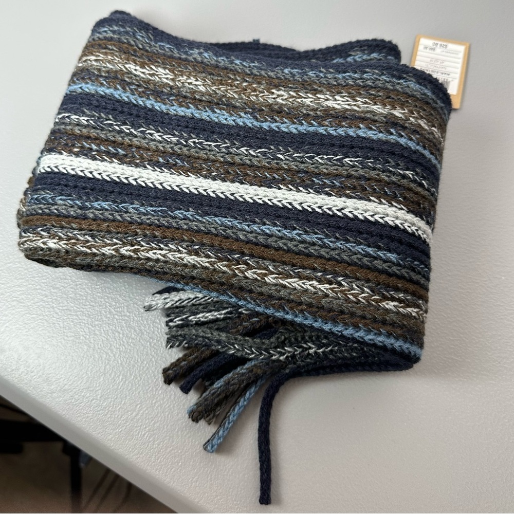 Johnston & Murphy Multicolor Striped Scarf